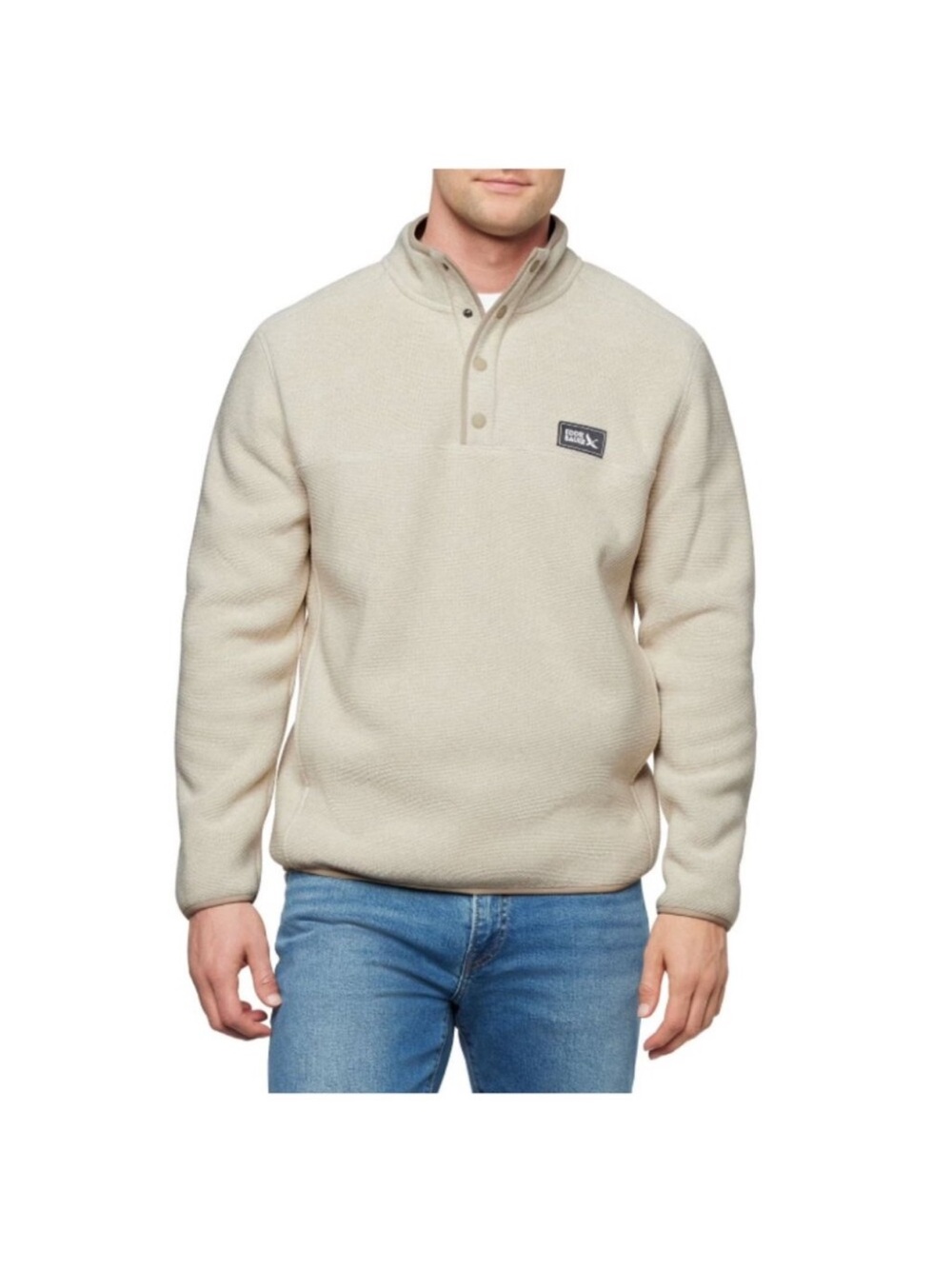 Eddie Bauer Men's Sweater Fleece - Cream - Large